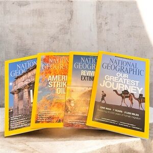 National Geographic 2013 Magazines (Set of 4 Months’ Editions) Great Condition